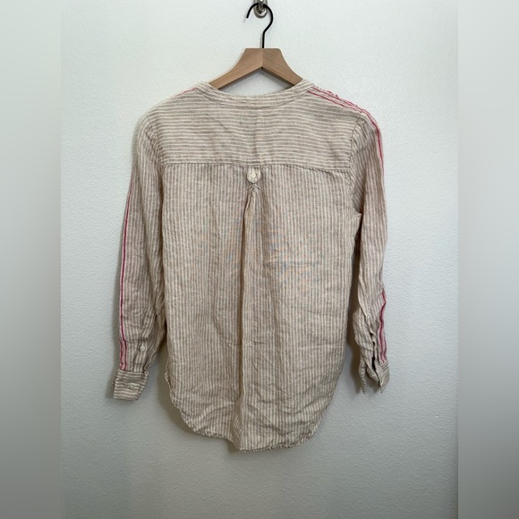 J. Crew Linen Embroidered Long Sleeve Tunic Small - Picture 3 of 7